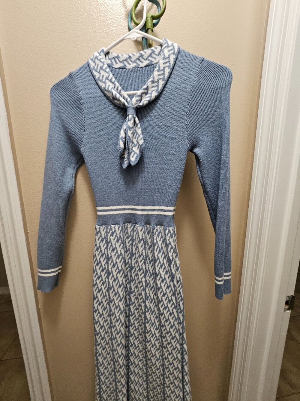 Blue Patterned Dress